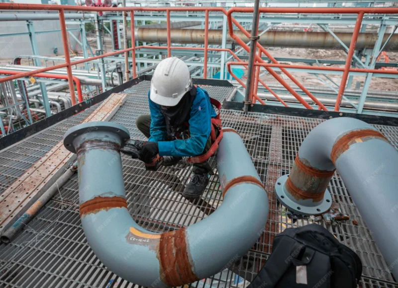 Execução de obras de tubulações industriais